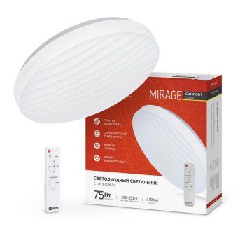 светильник светодиодный comfort mirage 75вт 3000-6500к 6000лм 230в 500х105мм с пультом ду in home 4690612035130 от магазина Штепсель и батарейка. - фото_2