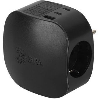 разветвитель 3-м sp-3e-3usbac-b + 3 usb a+c с заземл. со шторками 16а чер. эра б0069082 от магазина Штепсель и батарейка. - фото_9