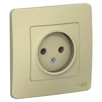 розетка 1-м сп blanca 16а ip20 250в без заземл. без защ. шторок беж. se blnrs000017 от магазина Штепсель и батарейка.