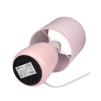 светильник настольный jh2-02-pk e14 ip20 130х130х255мм керамика; ткань; pvc-пластик роз. jazzway 5062337 от магазина Штепсель и батарейка. - фото_6