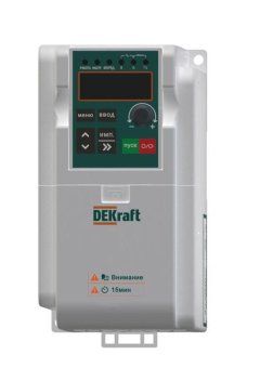 преобразователь частоты dekv060 0.75квт 220в 1ф с тормозн. модулем dekraft dekv060g0r75s2b от магазина Штепсель и батарейка.