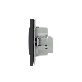розетка силовая kant 2p+e без шторки черн. уголь dkc 7012033 от магазина Штепсель и батарейка. - фото_4