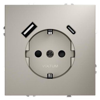 розетка 1-м сп s70 16а с usb a+с с заземл. защ. шторки механизм кашемир voltum vls040503 от магазина Штепсель и батарейка.