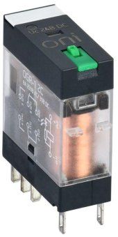 реле общего назначения ogr-1 2c 24в dc с led и тест. кнопкой oni ogr-1-2c-dc24v-l-b от магазина Штепсель и батарейка.
