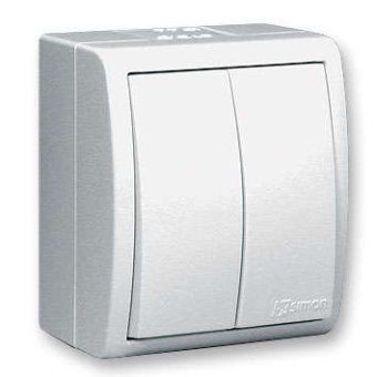 выключатель 2-кл. оп simon 15 aqua 10а ip54 винтов. зажим бел. simon 1594398-030 от магазина Штепсель и батарейка.