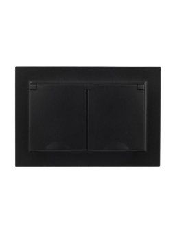 розетка 2-м сп brite рсбш12-3-44-брч 16а в сборе ip44 с крышкой черн. iek br-r26-16-44-k02-f от магазина Штепсель и батарейка.