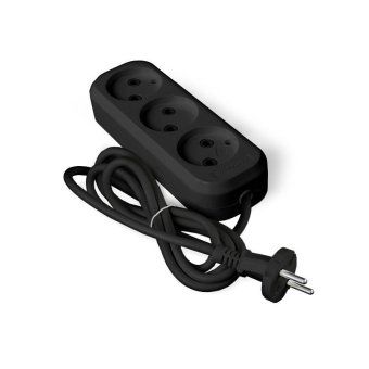 удлинитель 3х2м без заземл. 6а ip20 у6-639м пвс 2х0.75 черн. universal 2004 от магазина Штепсель и батарейка.