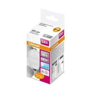 лампа светодиодная led star classic p 60 6.5w/840 6.5вт шар матовая 4000к нейтр. бел. e14 550лм 220-240в пластик. osram 4058075134263 от магазина Штепсель и батарейка.