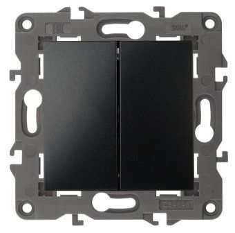 выключатель 2-кл. сп elegance 14-1104-05 10а ip20 250в 10ax механизм антрацит эра б0034234 от магазина Штепсель и батарейка.
