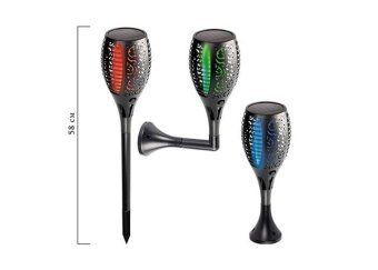 светильник светодиодный slr-s11-rgb садовый эффект факела 33led 58см ip44 (3 варианта установки) солнечная батарея фаzа 5040823 от магазина Штепсель и батарейка. - фото_3