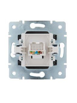 розетка компьютерная 1-м сп karina rj45 механизм черн. бархат lezard 707-4288-139 от магазина Штепсель и батарейка. - фото_2