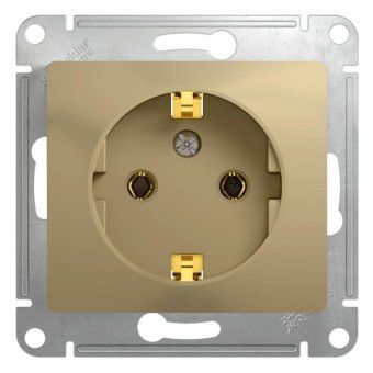 розетка 1-м сп glossa 16а ip20 с заземл. механизм титан se gsl000443 от магазина Штепсель и батарейка.