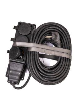 удлинитель на каучуковой колодке 3х15м 16а ip44 250в 4квт каучук кг 3х2.5 черн. ухз16 россия космос yksm15m-3g(16a)kg-b от магазина Штепсель и батарейка.