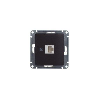 розетка компьютерная 1-м glossa rj45 кат.5e механизм шоколад se gsl000881k от магазина Штепсель и батарейка. - фото_4