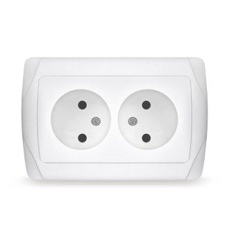 розетка 2-м сп маргарита 16а ip20 без заземл. бел. universal м0102 от магазина Штепсель и батарейка.