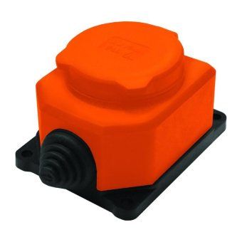 розетка настенная 1-м 1ф "компакт" с загл ip44 16а каучук оранж. universal 3037 от магазина Штепсель и батарейка.