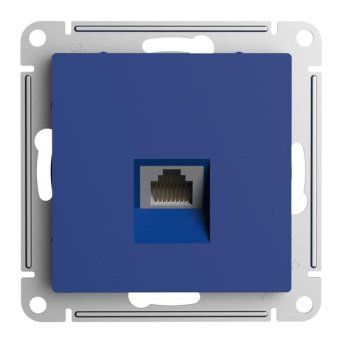 розетка компьютерная atlasdesign rj45 кат.5e механизм аквамарин se atn001183 от магазина Штепсель и батарейка. - фото_3