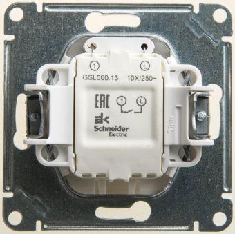 выключатель 1-кл. сп glossa 10а ip20 (сх. 1а) 10ax с подсветкой механизм перламутр. se gsl000613 от магазина Штепсель и батарейка. - фото_2