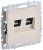 розетка компьютерная двойн. сп rj45 кат.5e brite рк10-2-бркр механизм беж. iek br-k20-1-k10 от магазина Штепсель и батарейка.