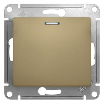 выключатель 1-кл. сп glossa 10а ip20 (сх. 1а) 10ax с подсветкой механизм титан se gsl000413 от магазина Штепсель и батарейка.