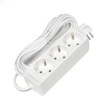 удлинитель 3х7м с заземл. 16а ip20 3.5квт пвс 3х1 бел. domtok 2393 от магазина Штепсель и батарейка. - фото_2