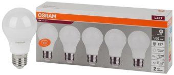 лампа светодиодная led value lvcla60 7sw/840 7вт грушевидная матовая e27 230в 2х5 ru (уп.5шт) osram 4058075577657 от магазина Штепсель и батарейка.