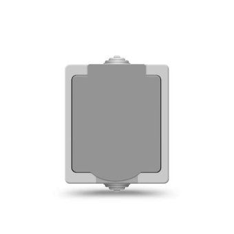 розетка аллегро с заземл. защ. шторки с крышкой ip54 сер. universal 1282 от магазина Штепсель и батарейка.