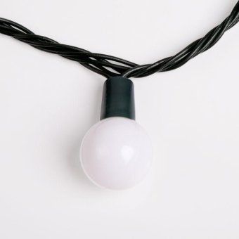 гирлянда светодиодная "шарики" 5м d25мм 25led бел. 3.6вт ip20 без контроллера провод пвх темн. зел. neon-night 303-555 от магазина Штепсель и батарейка. - фото_2