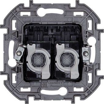 розетка компьютерная 2-м inspiria rj45 кат.5e utp антрацит iek 673838 от магазина Штепсель и батарейка. - фото_4