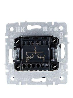 выключатель 2-кл. сп brite вс10-2-1-брс 10а с индик. механизм сталь iek br-v20-1-10-k46 от магазина Штепсель и батарейка. - фото_5