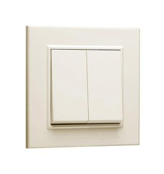 выключатель 2-кл. сп karea 10а ip20 крем. makel 56010003 от магазина Штепсель и батарейка.