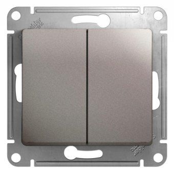переключатель проходной 2-кл. сп glossa 10а ip20 (сх. 6) 10ax механизм платина se gsl001265 от магазина Штепсель и батарейка.