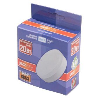 лампа светодиодная pled-gx53 20вт 4000к нейтр. бел. gx53 jazzway 5065314 от магазина Штепсель и батарейка. - фото_2