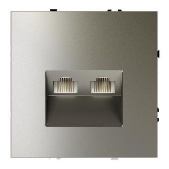 розетка компьютерная 2-м сп s70 rj45 + rj45 кат.6 механизм шелк voltum vls060204 от магазина Штепсель и батарейка.