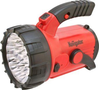 фонарь-прожектор аккумуляторный кемпинговый 94 960 npt-sp06-accu 23 + 18 + 4led аккум. 4в 2а.ч. navigator 94960 от магазина Штепсель и батарейка.