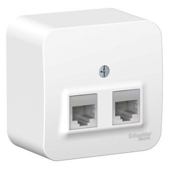 розетка компьютерная 2-м оп blanca rj45 кат.5e с изолир. пластиной бел. se blnia045451 от магазина Штепсель и батарейка.