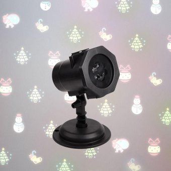 проектор светодиодный 4led rgbw 4вт 12в ip44 12 сменных слайдов neon-night 601-262 от магазина Штепсель и батарейка. - фото_10