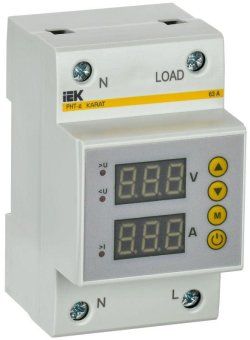 реле напряжения и тока рнт-д 1ф 54мм 63а iek ivc31-1-63 от магазина Штепсель и батарейка.