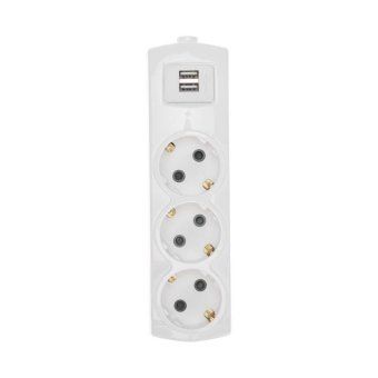 колодка 3-м с заземл. premium 2 usb бел. rexant 13-4402 от магазина Штепсель и батарейка. - фото_3