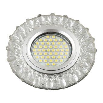 светильник dls-l148 gu5.3 glassy/clear gu5.3 встраив. доп. светодиод. подсветка 3вт без лампы стекло fametto ul-00003899 от магазина Штепсель и батарейка.