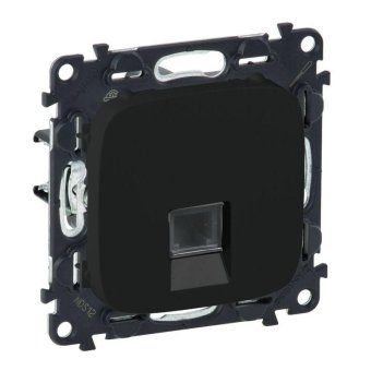 розетка компьютерная 1-м valena allure rj45 кат.5e utp с лицев. панелью механизм антрацит leg 753950 от магазина Штепсель и батарейка. - фото_6