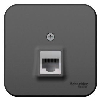 розетка компьютерная 1-м оп blanca rj45 кат.5e с изолир. пластиной антрацит se blnia045006 от магазина Штепсель и батарейка. - фото_3