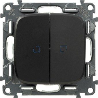 переключатель 2-кл. сп valena allure 10а ip20 250в 10ax с подсветкой с лицев. панелью механизм антрацит leg 752919 от магазина Штепсель и батарейка. - фото_3