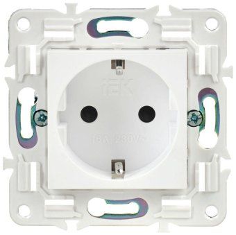 розетка skandy 16а с заземл. защ. шторки sk-r04w арктич. бел. iek sk-r14-16-k01 от магазина Штепсель и батарейка. - фото_4