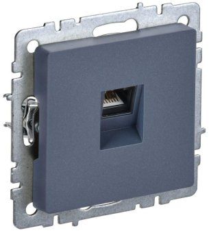 розетка компьютерная сп rj45 кат.5e brite рк10-брм механизм маренго iek br-k10-1-k35 от магазина Штепсель и батарейка.