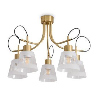 светильник caramel 5х60вт e27 ip20 подвесной freya fr5522pl-05bs от магазина Штепсель и батарейка. - фото_2