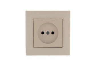 розетка 1-м karea rizz без заземл. крем makel 88010022 от магазина Штепсель и батарейка.