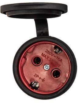 розетка 16а ip44 прямая с заземл. каучук красн. космос rksm-z-ip(r)16a от магазина Штепсель и батарейка. - фото_6
