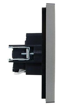 розетка сп forte&piano fp513 16а с заземл. защ. шторки безвинт. крепл. сталь iek fp-r14-16-1-k46 от магазина Штепсель и батарейка. - фото_4