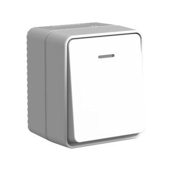 выключатель 1-кл. оп atlasdesign profi ip54 с подсветкой 10 ах сер. se atn543013 от магазина Штепсель и батарейка.
